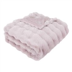 Soho Faux Fur Throw - Pale Pink Image