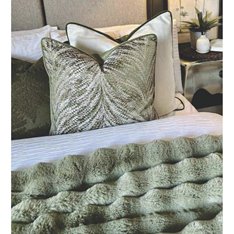 Soho Faux Fur Throw - Olive Image