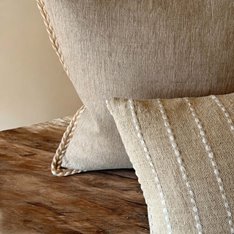 Soho Ivory Stripe Accent Cushion   Image