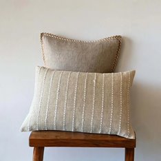 Soho Ivory Stripe Accent Cushion   Image