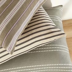 Soho Grey Narrow Stripe Cushion Image