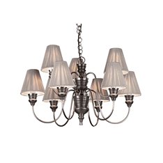 Sophia 9 light chandelier in pewter Image