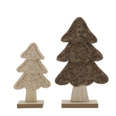 Sparkle Felt Christmas Trees - Set of 2  Image