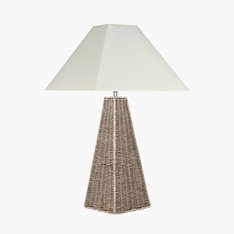 St Mawes Rattan Pyramid Table Lamp Image