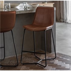 Stockholm Brown  Leather Bar Stool (PU) Image