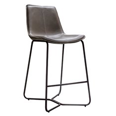 Stockholm Brown  Leather Bar Stool (Pair) Copied 13/10/2023 13:32:46 Image