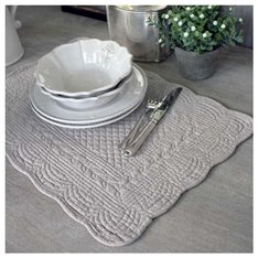 Stone quilted placemat set of 2