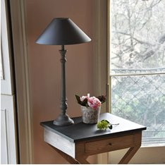 Tall Antique Grey Table Lamp Image