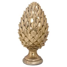 Tall Large Pine Cone Finial Gold Image