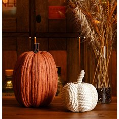 Tall Soft Orange Paper Pumpkin Image