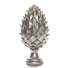Tall Silver Pine Cone Finial Image