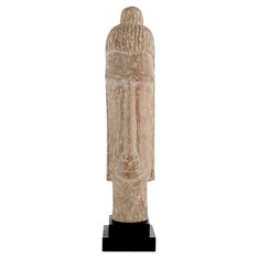 Tall Wooden Buddha Head   Image