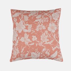 Tangerine Bird and Flower Cushion  Image