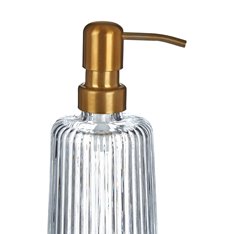 Tapered clear glass Soap/Lotion Dispenser Image