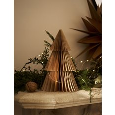 Taupe and Gold Edge Paper Christmas Tree  Image