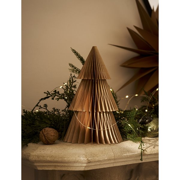 Taupe and Gold Edge Paper Christmas Tree 