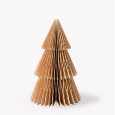 Taupe and Gold Edge Paper Christmas Tree  Image
