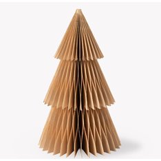 Taupe and Gold Edge Paper Christmas Tree  Image