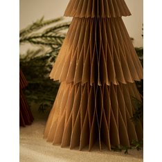 Taupe and Gold Edge Paper Christmas Tree  Image