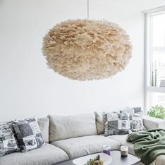 Taupe Feather Pendant Shade  Image