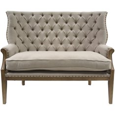 Taupe High Back Small Sofa Image