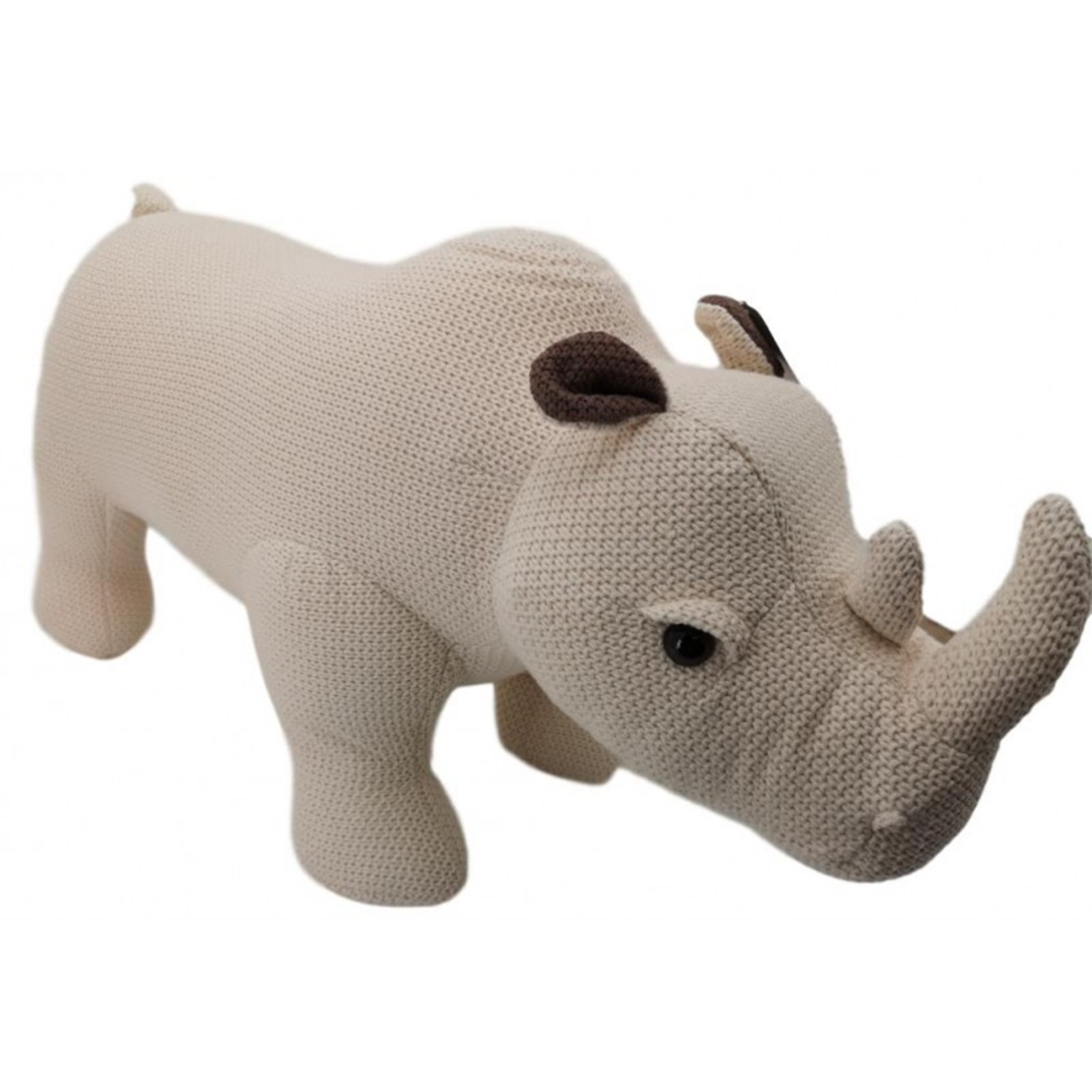 Taupe Rhino Knitted Stool Image