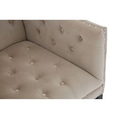 Taupe Velvet Button Armchair Image