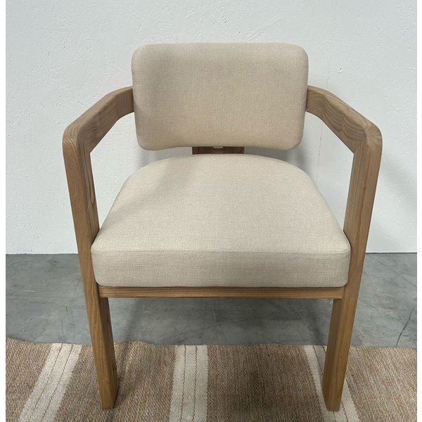 Teak Upholstered Carver Chair
