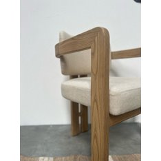 Teak Upholstered Carver Chair Image
