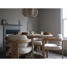 Teak Upholstered Carver Chair Image