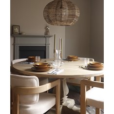 Teak Upholstered Carver Chair Image