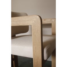 Teak Upholstered Carver Chair Image
