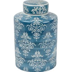 Teal Ivory Ginger Jar Image