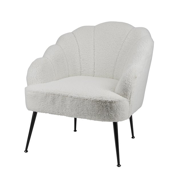 Teddy White Clam Chair