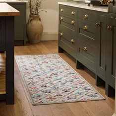 Trellis Flower Pattern Eco Washable Rug  Image