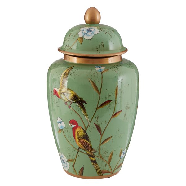 Tropical Gold Top Ginger Jar