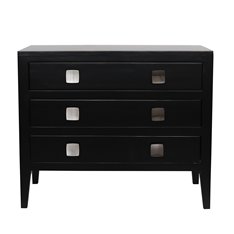 Turnbury 3 Drawer Chest of Drawers in Black  Image