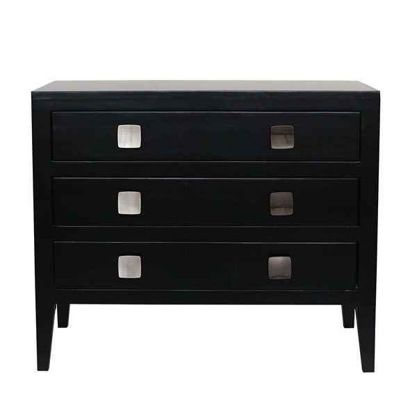 Turnbury 3 Drawer Chest of Drawers in Black 
