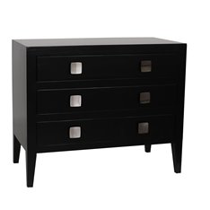 Turnbury 3 Drawer Chest of Drawers in Black  Image