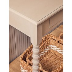 Two drawer Grey Console with bobble legs Image