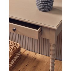 Two drawer Grey Console with bobble legs Image