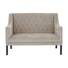 Velvet Studded Bench Sofa Image