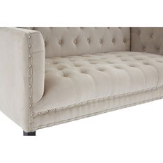 Velvet Studded Bench Sofa Image