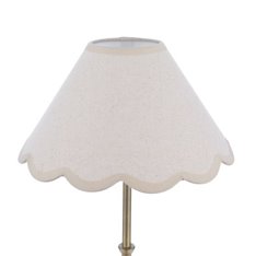 Vintage Brass Lamp with Scallop Shade Image