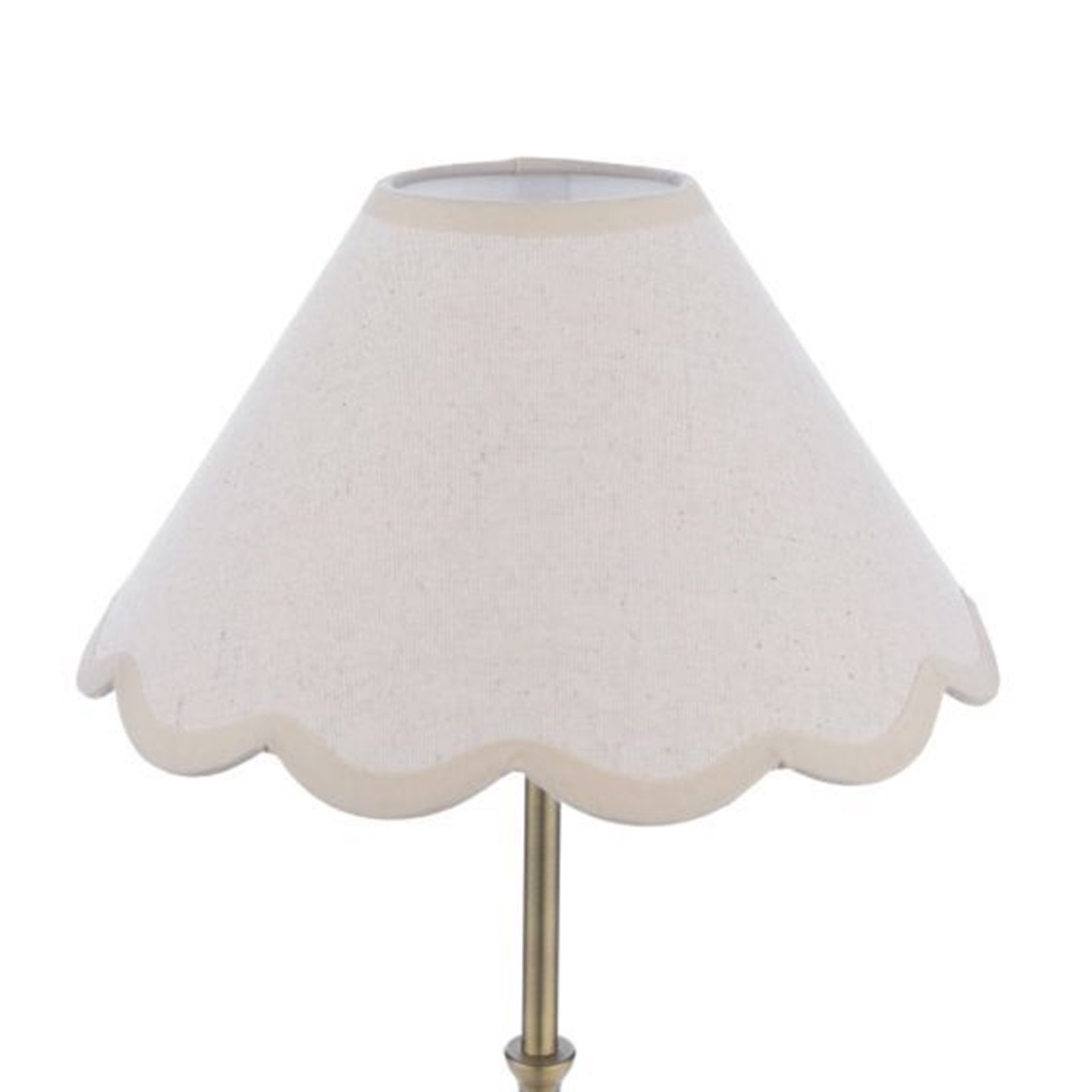 Vintage Brass Lamp with Scallop Shade Image