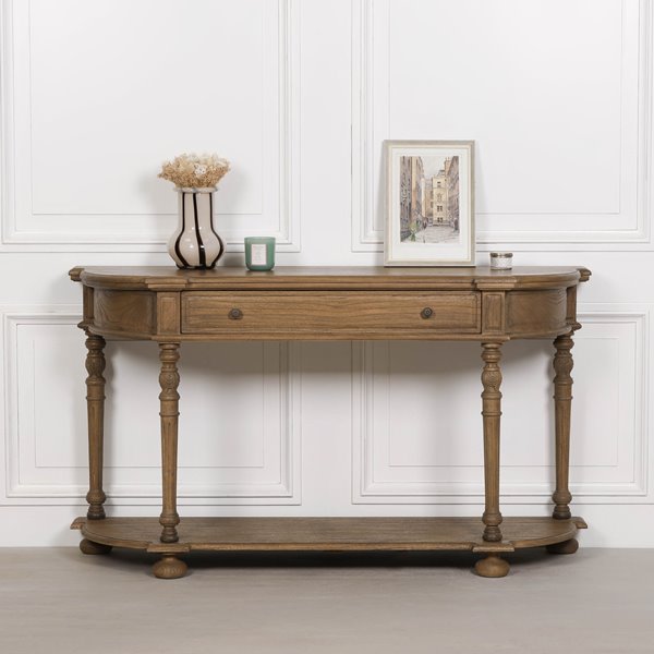 Vintage Cedar Wood Console Table