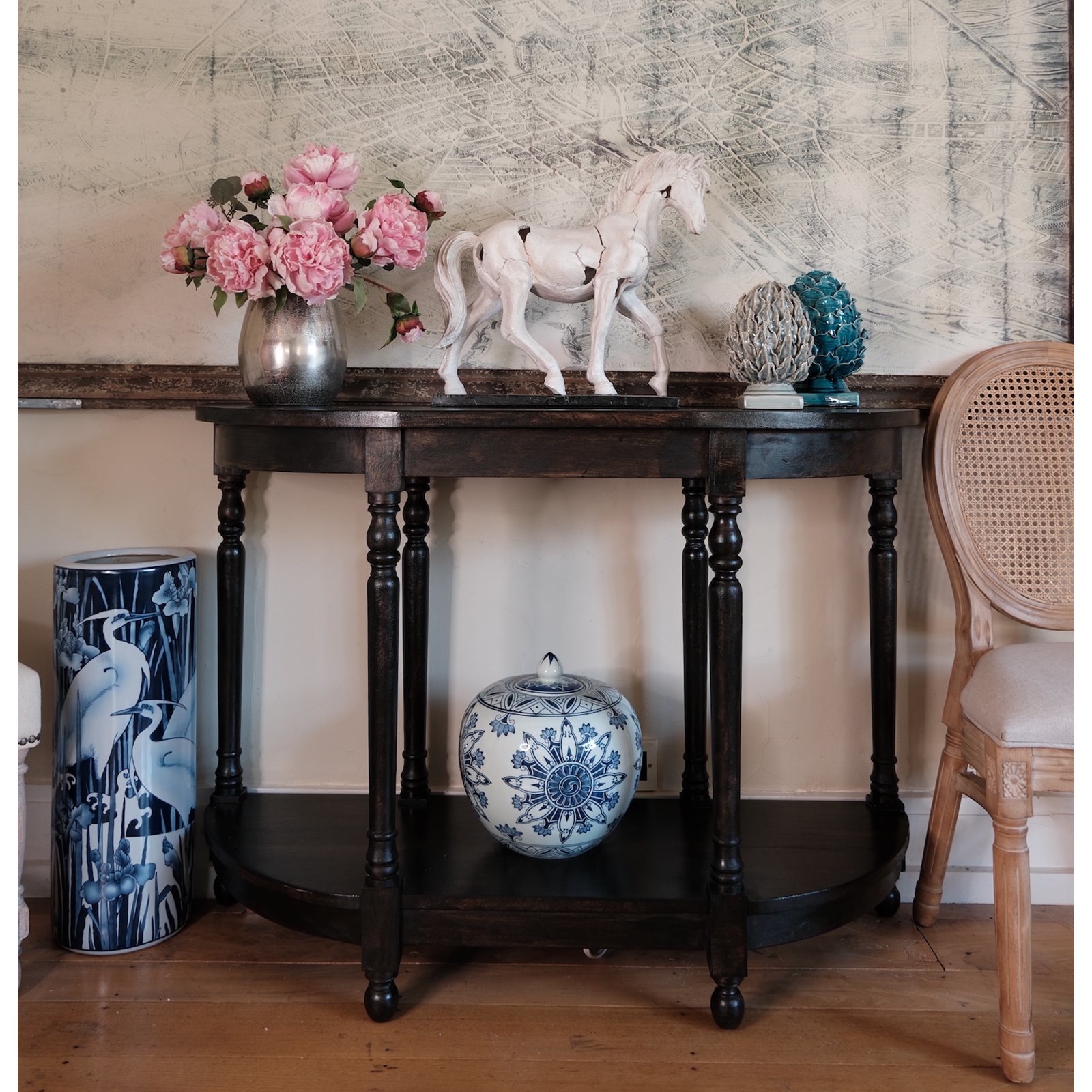 VintageColonial Hall Table Georgian Mahogany Image