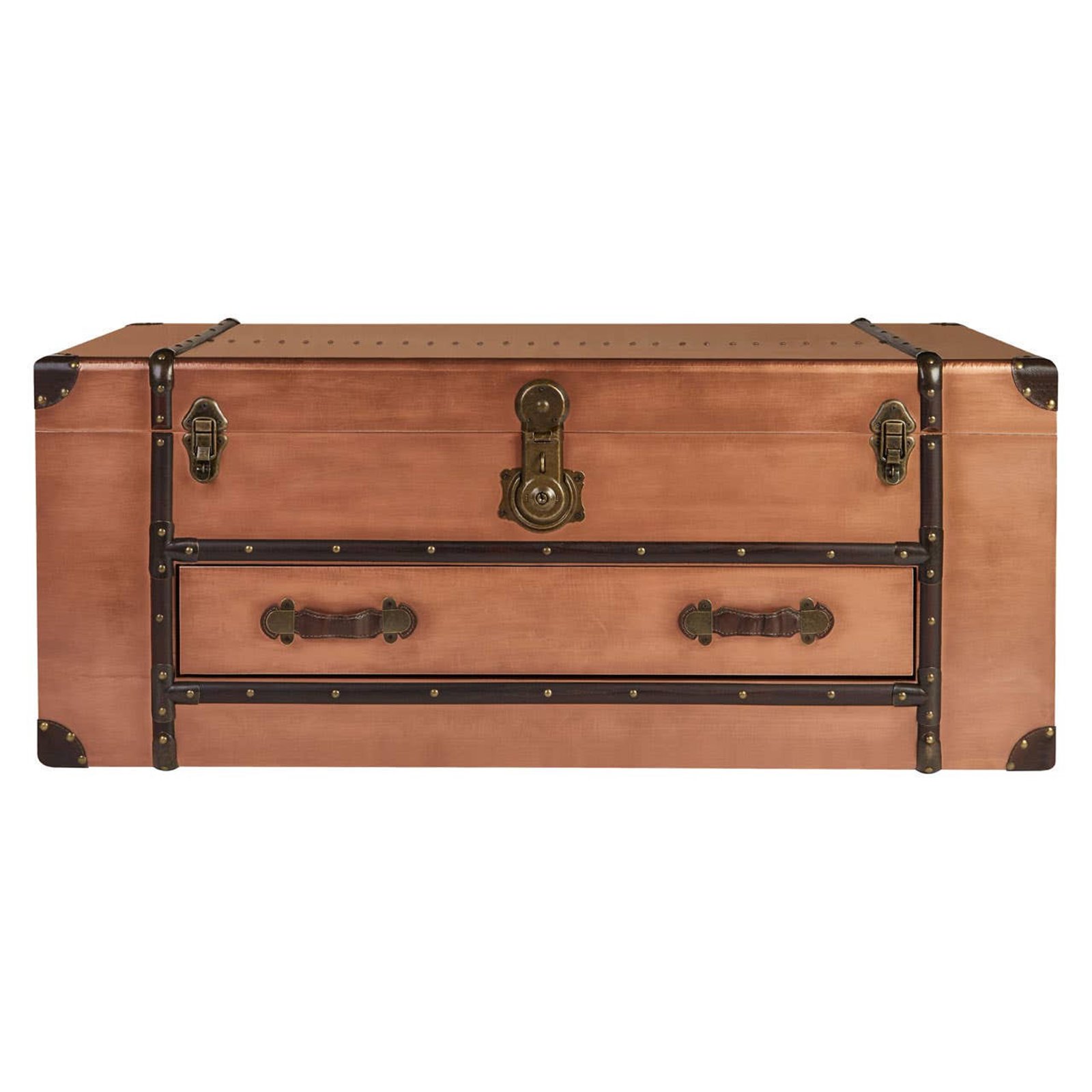 Vintage Copper Colour Navigator Trunk - Second Image