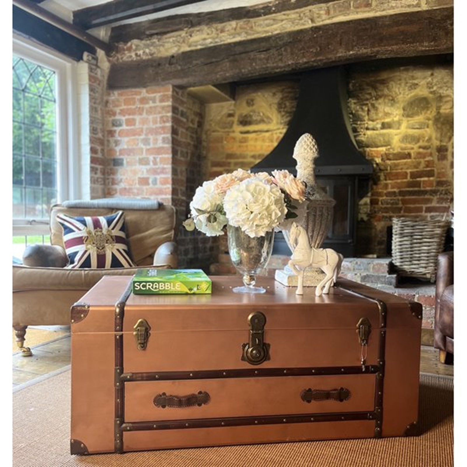 Vintage Copper Colour Navigator Trunk - Second Image