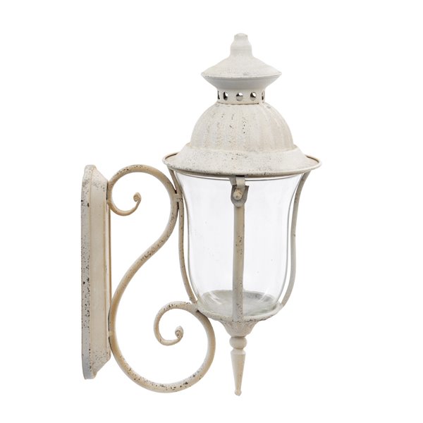 Vintage Cream Lantern and Bracket 
